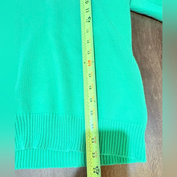 Vintage Ralph Lauren Active Shawl Collar 100% Cotton Kelly Green Sweater - Picture 8 of 11